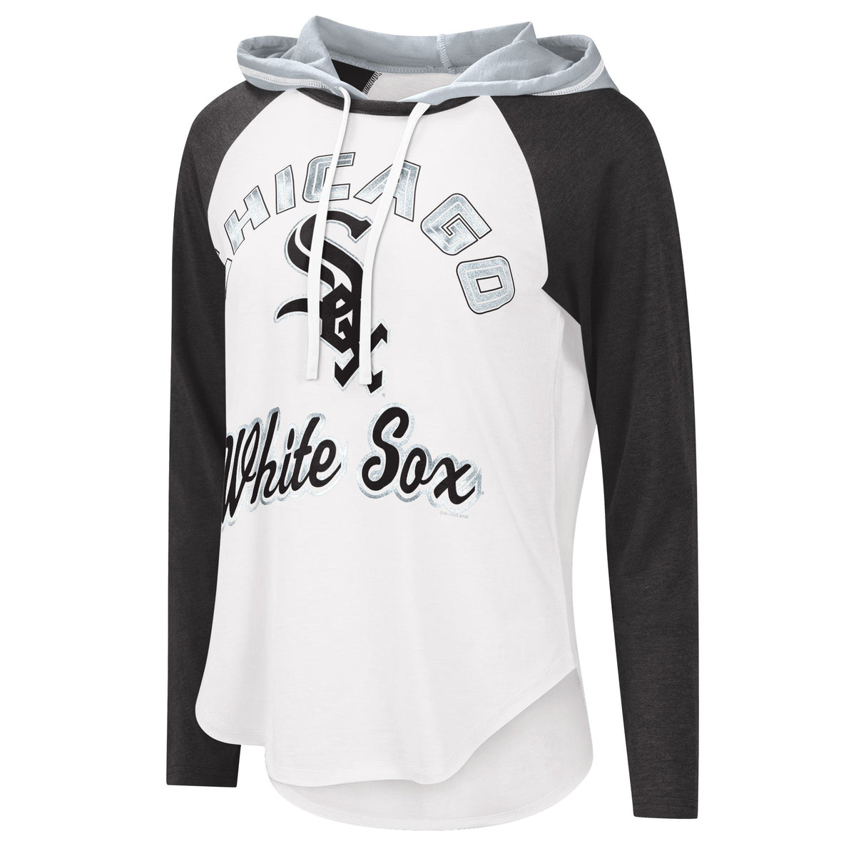 Womens Chicago White Sox White Long Sleeve Hoodie product image 1, provided for visual reference and product detail review