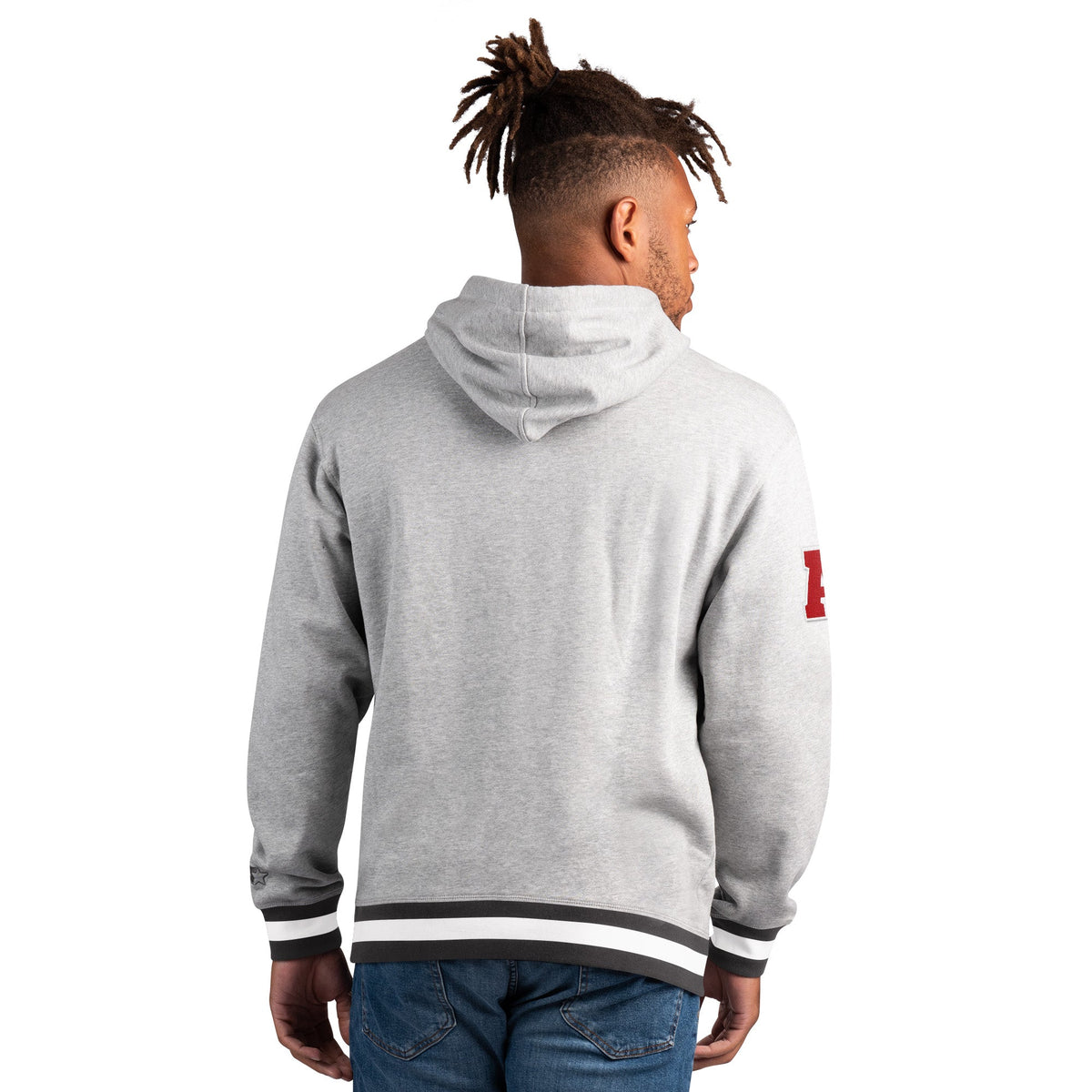Pittsburgh Steelers Gray Starter Snap Hoodie for Men product image 2, provided for visual reference and product detail review