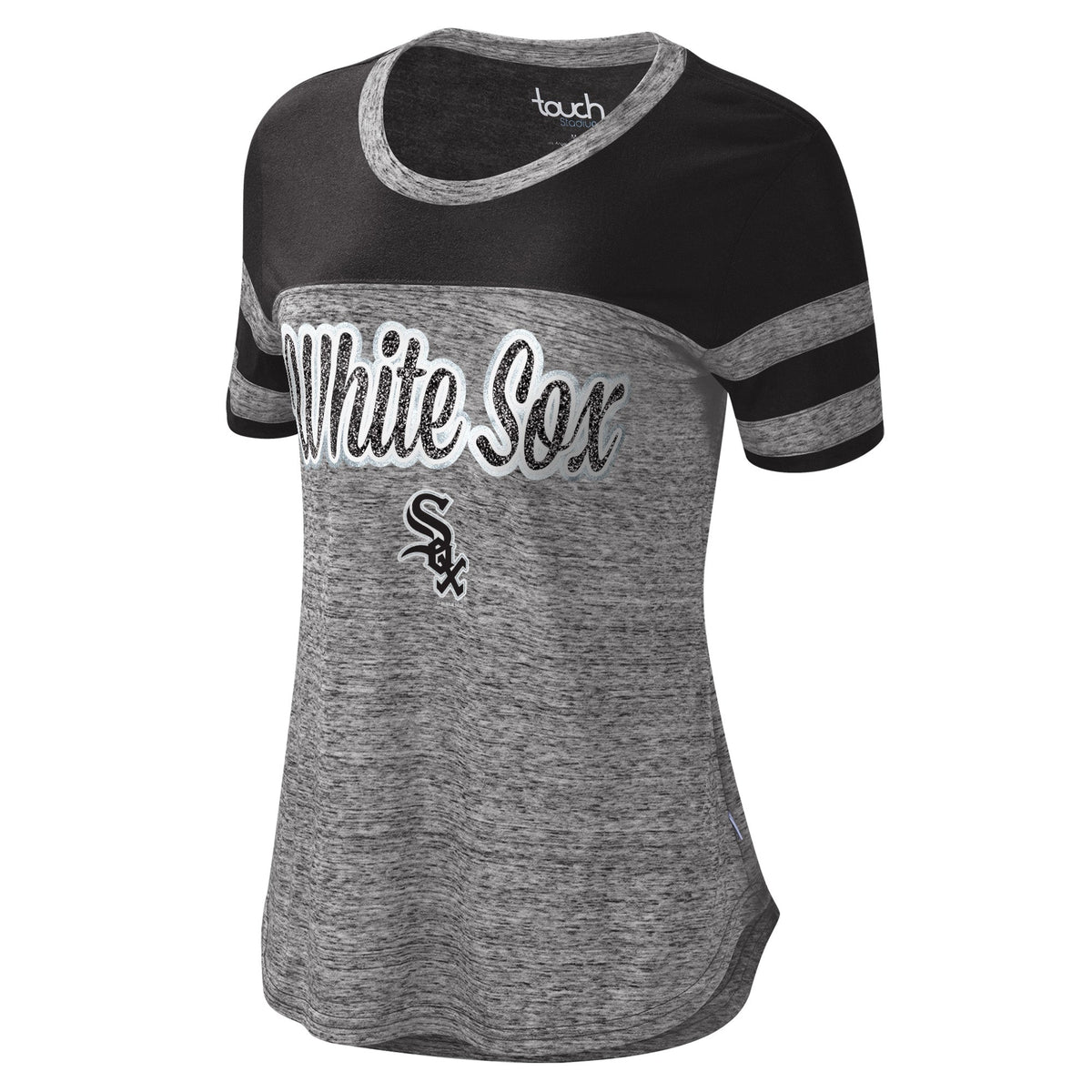 Chicago White Sox Touch Stadium Gray Knit T-Shirt for Women product image 1, provided for visual reference and product