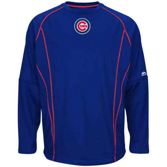 Chicago Cubs Authentic Royal Majestic Practice Pullover Therma Base Top for Men product image 1, provided for visual