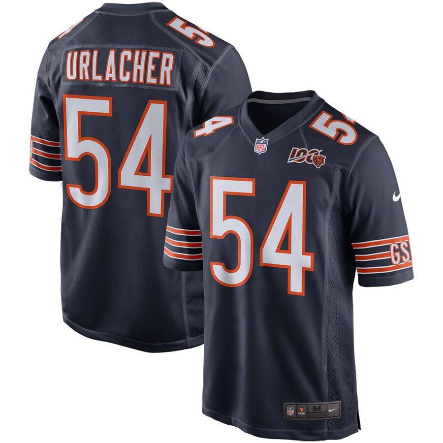 Chicago Bears Brian Urlacher Nike Navy 100th Season Retired Game Jersey for Men product image 1, provided for visual