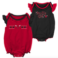 Newborn/Infant Girls Chicago Bulls Homecoming Short Sleeve Creeper 2-Pack product image 1, provided for visual reference and