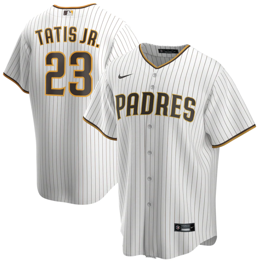 San Diego Padres Fernando Tatis Jr. Nike White/Brown Home Replica Player Jersey for Men product image 1, provided for visual