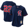 Bo Jackson California Angels Mitchell & Ness Cooperstown Collection Authentic Batting Practice Jersey - Navy for Men product