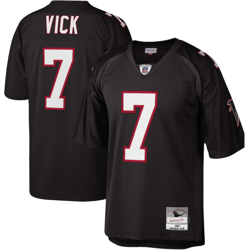 Michael Vick Atlanta Falcons Mitchell & Ness Legacy Replica Jersey - Black product image 1, provided for visual reference