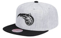 Orlando Magic Mitchell & Ness Grey Black Pop Snapback Hat product image 1, provided for visual reference and product detail