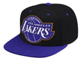 Mitchell & Ness Los Angeles Lakers Black/Purple XL Pop Team Adjustable Snapback Hat product image 1, provided for visual