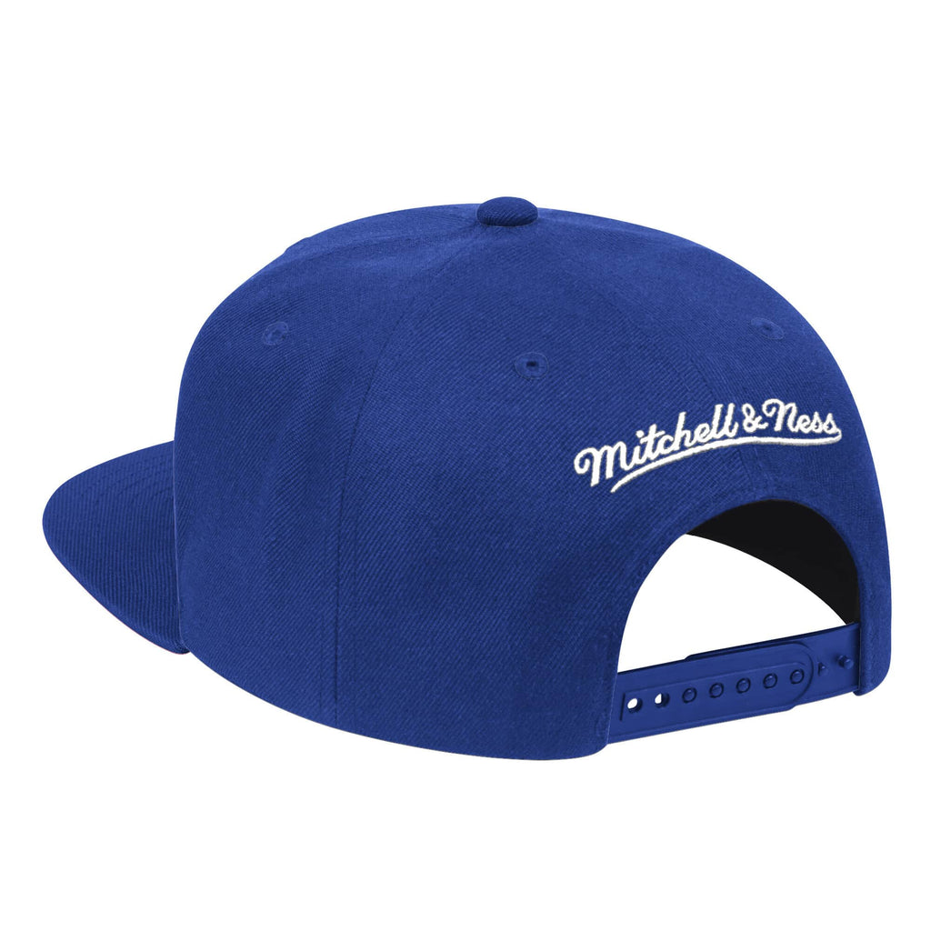 Mens NBA Philadelphia 76ers Royal Team Ground Snapback Hat By Mitchell And Ness product image 2, provided for visual