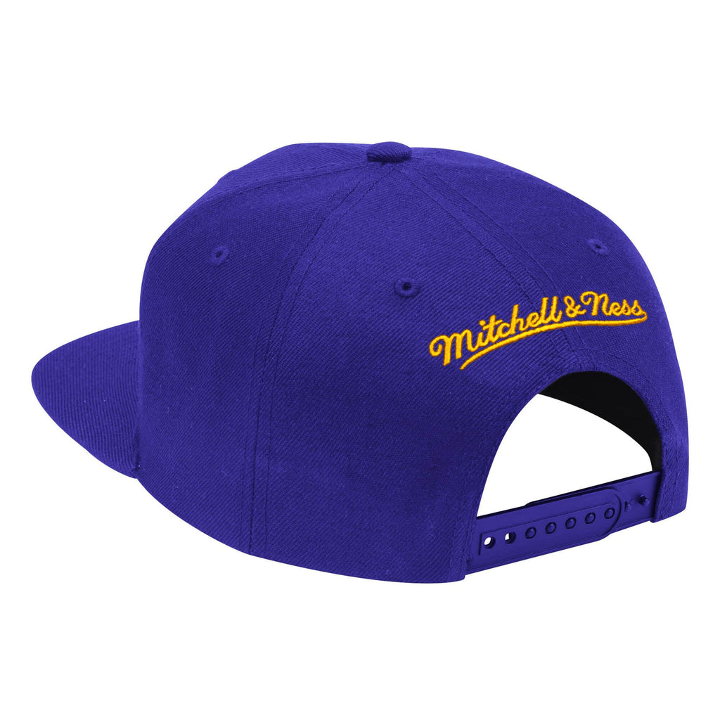 Mens NBA Los Angeles Lakers Purple Team Ground Snapback Hat By Mitchell And Ness product image 2, provided for visual