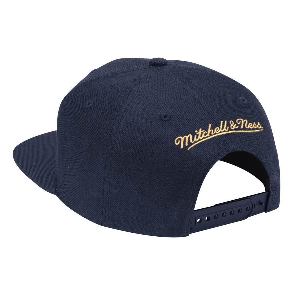 Mens NBA New Orleans Pelicans Navy Team Ground Snapback Hat By Mitchell And Ness product image 2, provided for visual