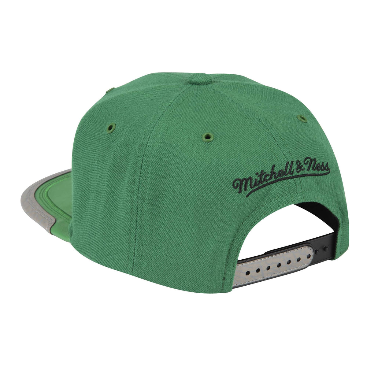 Chicago Bulls Day 3 Green/ Concrete Gray Mitchell & Ness Snapback Hat product image 2, provided for visual reference and