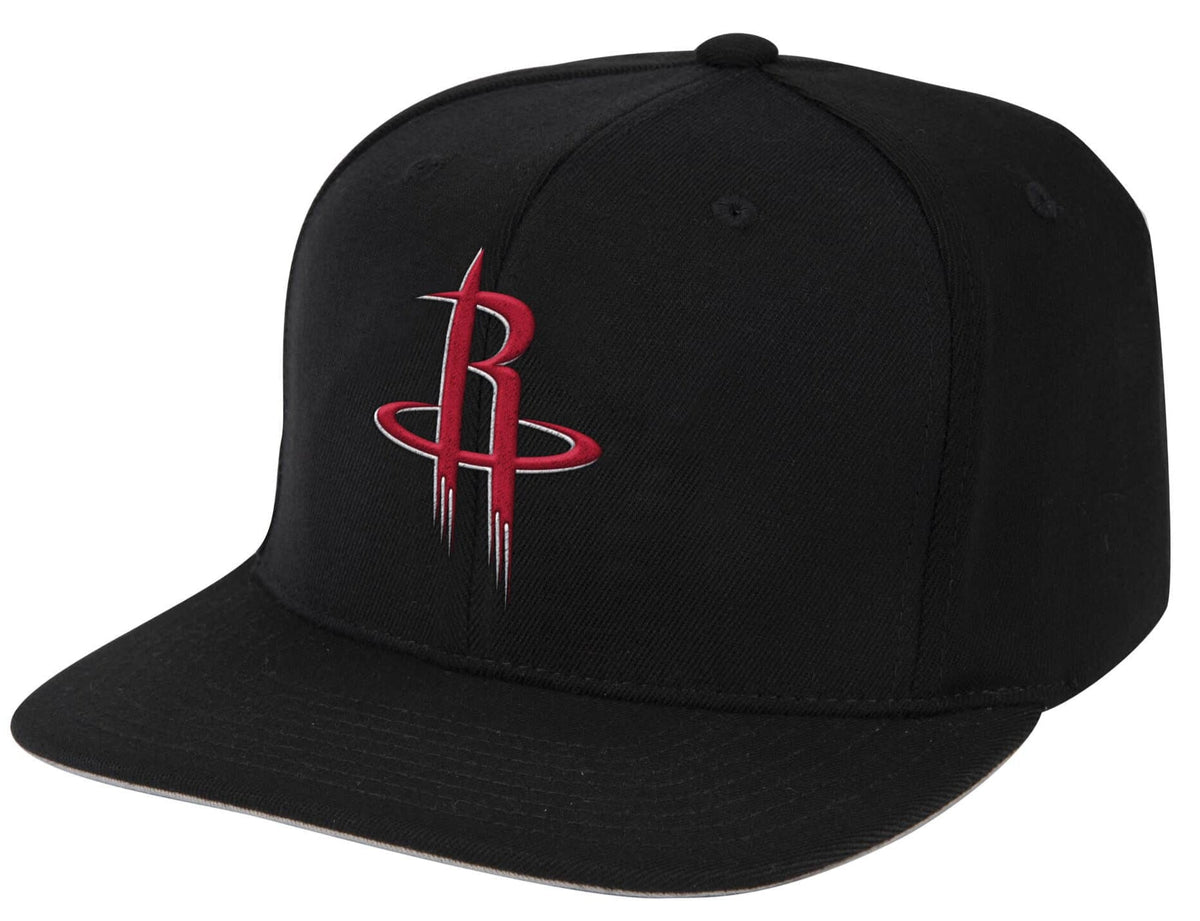 NBA Houston Rockets Black Downtime Classic Redline Snapback Snapback Hat By Mitchell And Ness product image 1, provided for