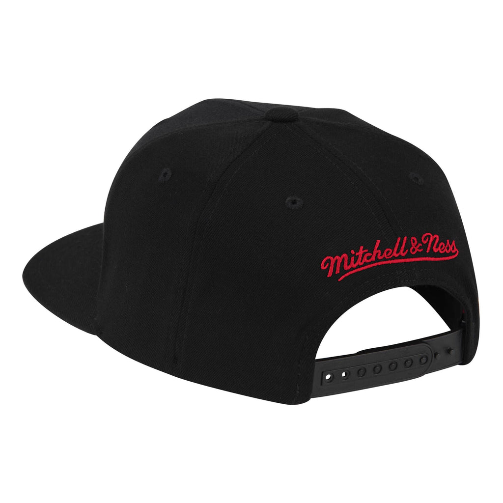 NBA Houston Rockets Black Downtime Classic Redline Snapback Snapback Hat By Mitchell And Ness product image 2, provided for