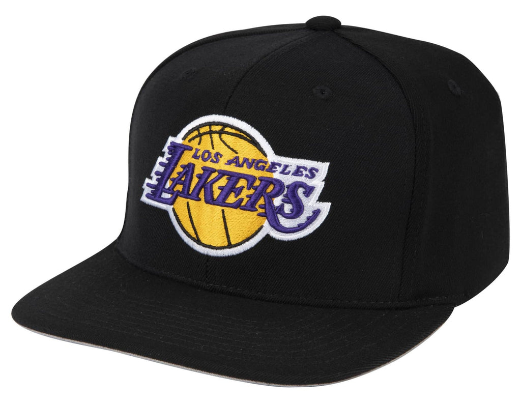 NBA Los Angeles Lakers Black Downtime Classic Redline Snapback Snapback Hat By Mitchell And Ness product image 1, provided