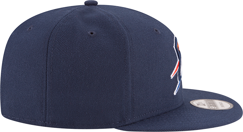 Men’s Oklahoma City Thunder Navy 9FIFTY Snapback Hat By New Era product image 5, provided for visual reference and product