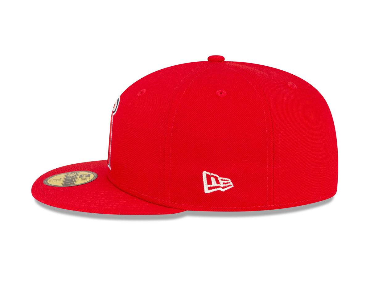 Anaheim Angels New Era Red Game Authentic Collection On-Field 59FIFTY Fitted Hat for Men product image 4, provided for