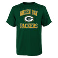 Youth Green Bay Packers Green Ovation Short Sleeve T-Shirt product image 1, provided for visual reference and product detail
