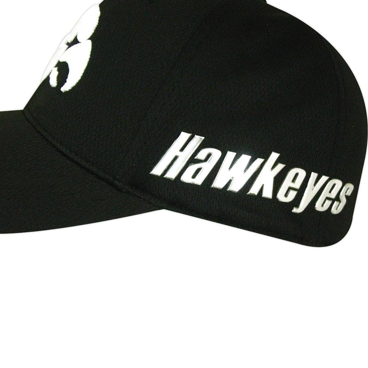 NCAA Iowa Hawkeyes Ultrasonic Black One Fit Flex Hat product image 3, provided for visual reference and product detail review
