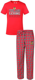 Chicago Blackhawks Two Piece Medalist T-Shirt & Pajama Set Concepts Sport product image 1, provided for visual reference and