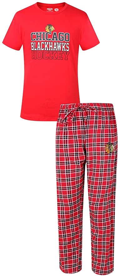 Chicago Blackhawks Two Piece Medalist T-Shirt & Pajama Set Concepts Sport product image 1, provided for visual reference and