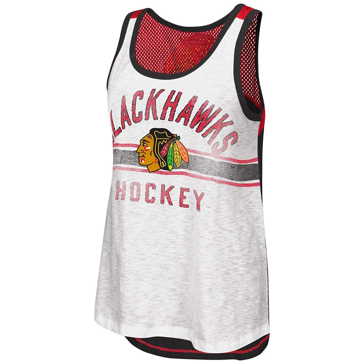 Chicago Blackhawks In the Stands Mesh Back Tank Top for Women product image 2, provided for visual reference and product