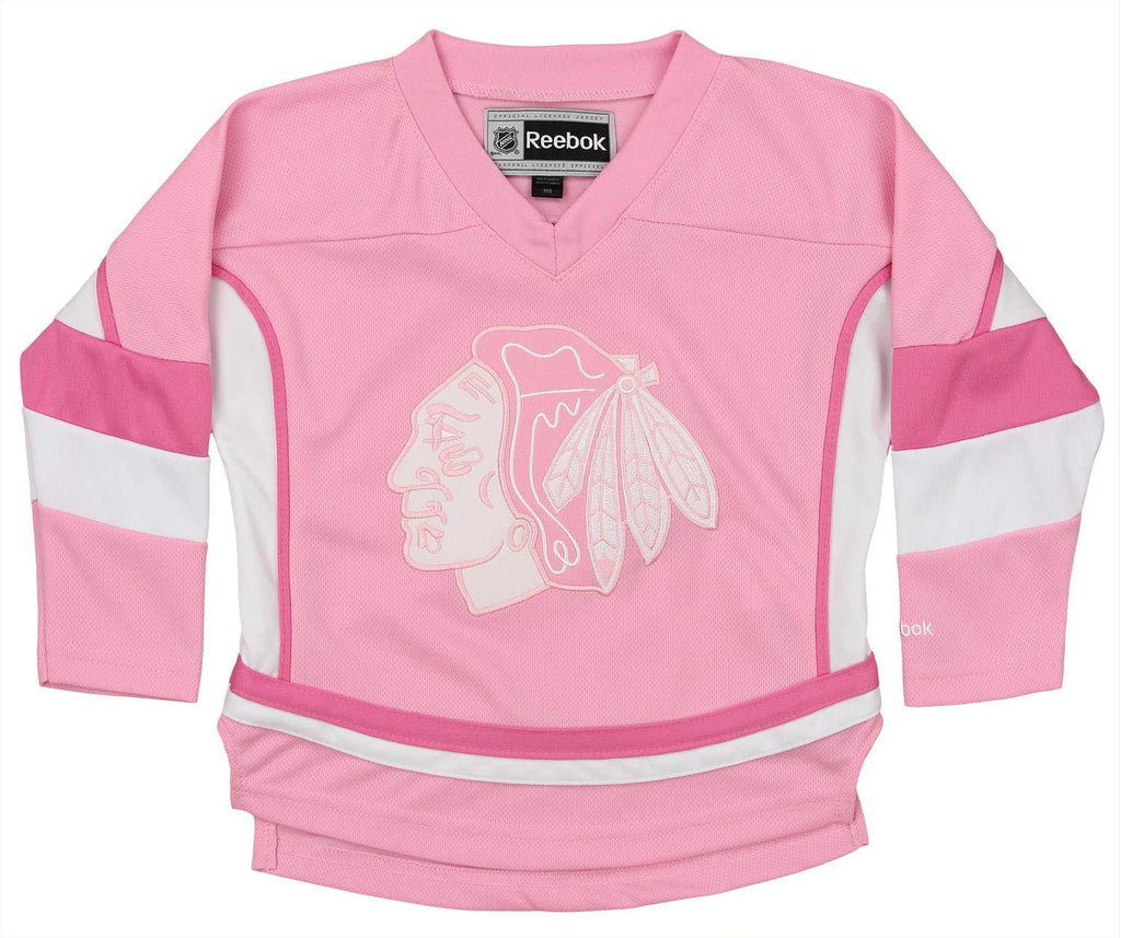 Girls Chicago Blackhawks Patrick Sharp Toddler Pink Jersey product image 2, provided for visual reference and product detail