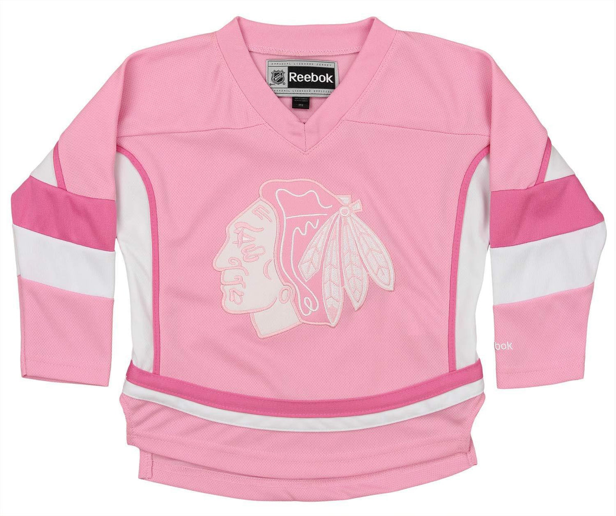 Chicago Blackhawks Patrick Sharp Child Size Pink Child Size Jersey product image 2, provided for visual reference and