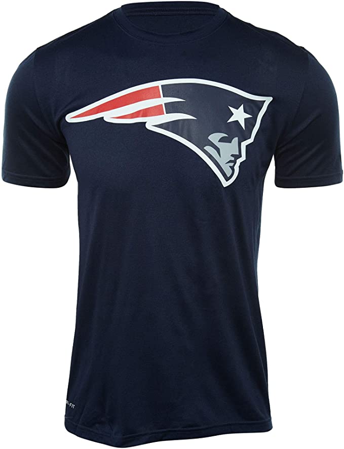 Mens New England Patriots Nike Navy Legend Logo Essential 3 Performance T-Shirt product image 1, provided for visual