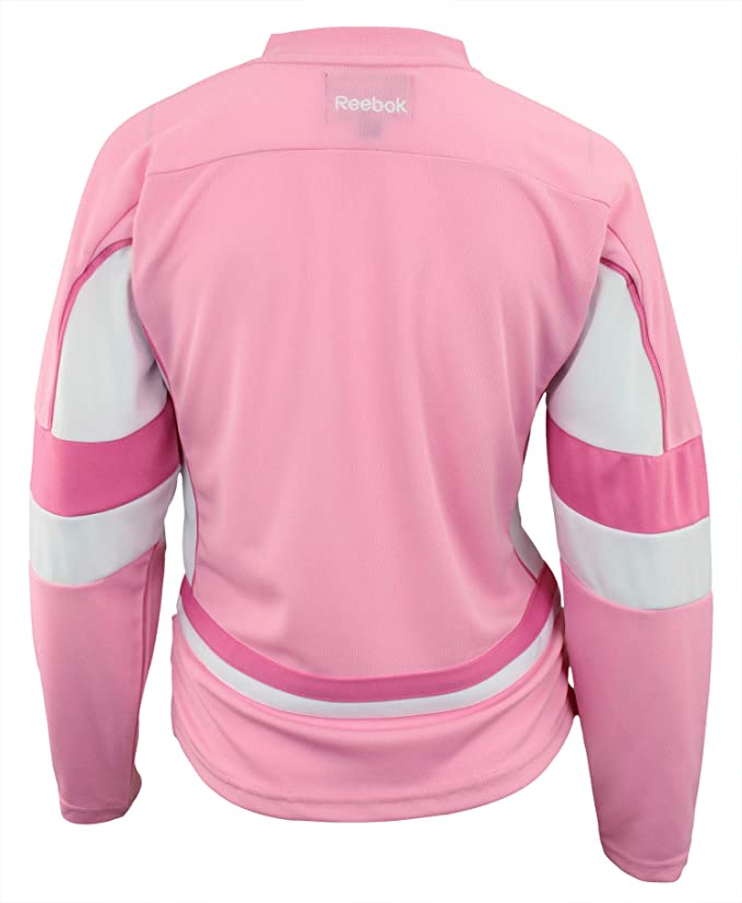 Youth Girls Chicago Blackhawks Pink Replica Player Jersey product image 3, provided for visual reference and product detail