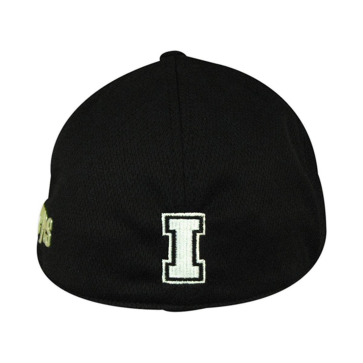 NCAA Iowa Hawkeyes Ultrasonic Black One Fit Flex Hat product image 5, provided for visual reference and product detail review