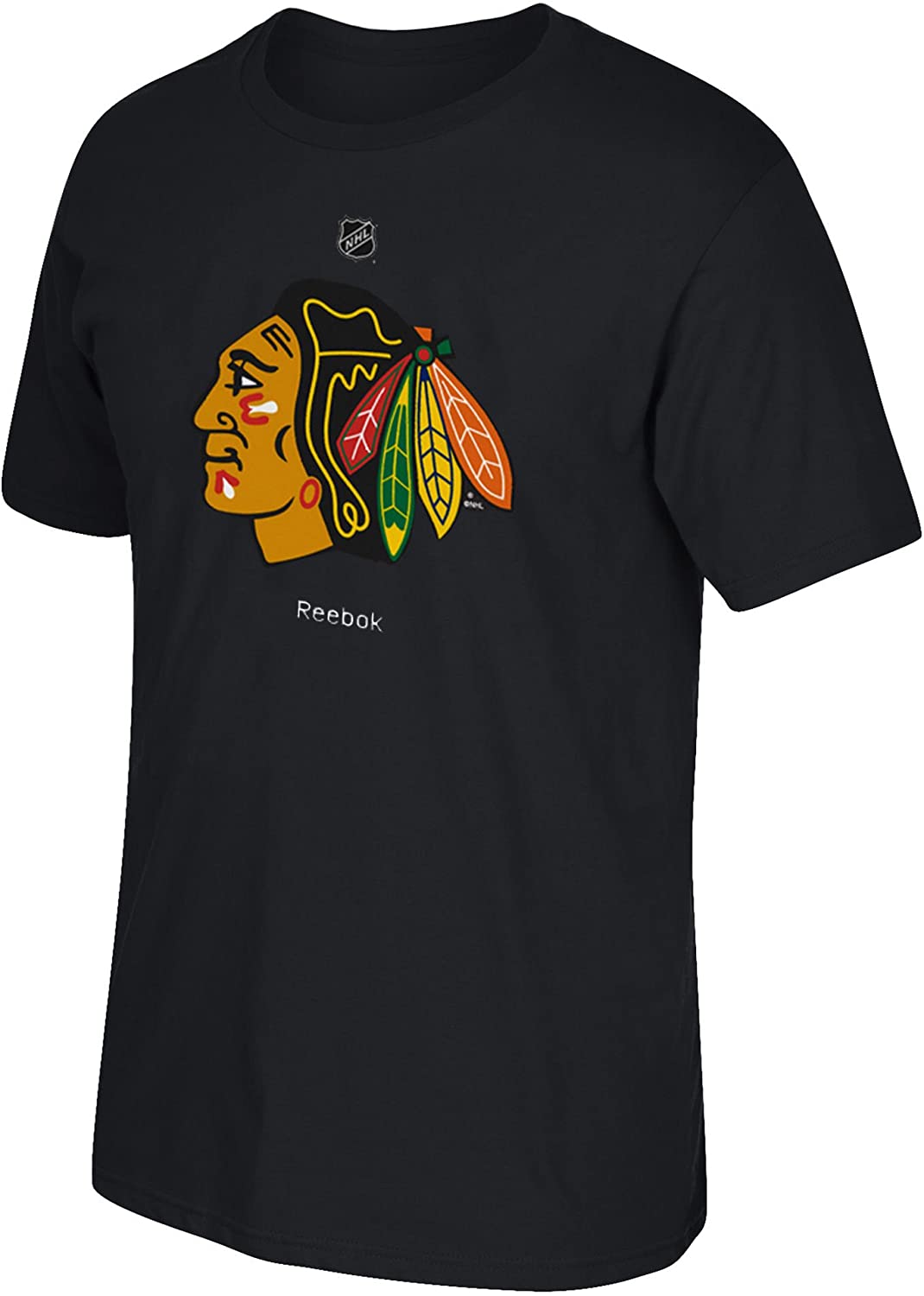 NHL Chicago Blackhawks Youth Performance Team Color Primary Logo T-Shirt product image 1, provided for visual reference and