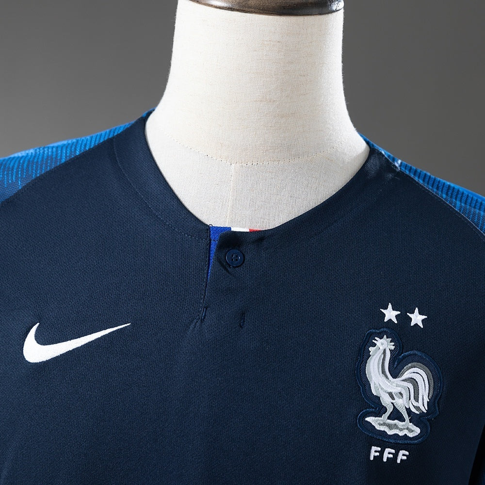 France Home Jersey 2018 World Cup Retro Football Kit Soccer product image 2
