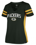 Green Bay Packers '47 Turnover V-Neck Top for Women product image 1, provided for visual reference and product detail review