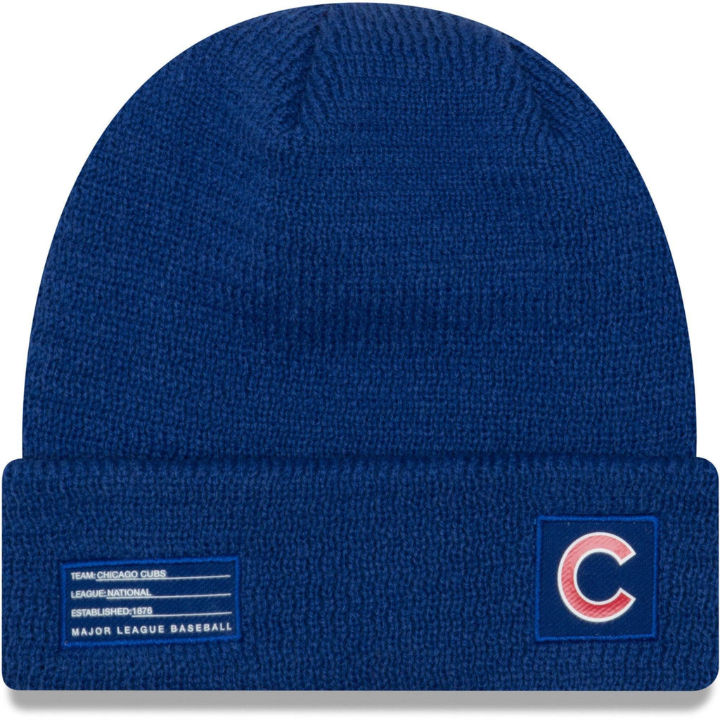 Youth Chicago Cubs New Era Royal On-Field Sport Cuffed Knit Hat product image 1, provided for visual reference and product