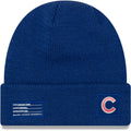 Youth Chicago Cubs New Era Royal On-Field Sport Cuffed Knit Hat product image 1, provided for visual reference and product