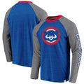 Chicago Cubs Fanatics Branded Royal/Gray True Classics Long Sleeve Raglan T-Shirt for Men product image 1, provided for