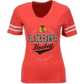 Chicago Blackhawks Old Time Hockey Newbury Collection Red Kruner V-Neck T-Shirt for Women product image 1, provided for