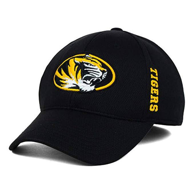 Missouri Tigers Top of the World Black Booster Memory Fit Hat product image 1, provided for visual reference and product