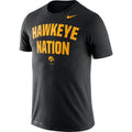 Iowa Hawkeyes Black Nike Phrase Performance T-Shirt for Men product image 1, provided for visual reference and product