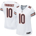 Chicago Bears Mitchell Trubisky Nike White Game Jersey for Women product image 1, provided for visual reference and product