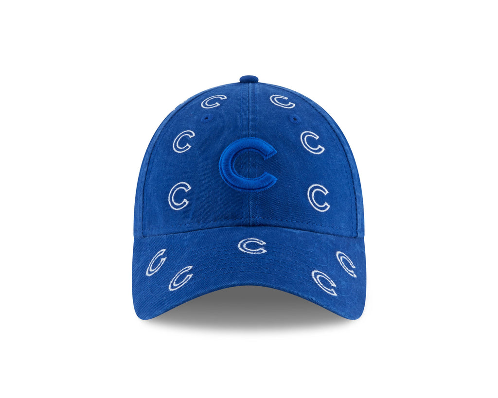Womens Chicago Cubs Logo Scatter Adjustable 9TWENTY New Era Hat product image 2, provided for visual reference and product
