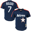 Craig Biggio Houston Astros Mitchell & Ness Cooperstown Mesh Batting Practice Jersey - Navy for Men product image 1,
