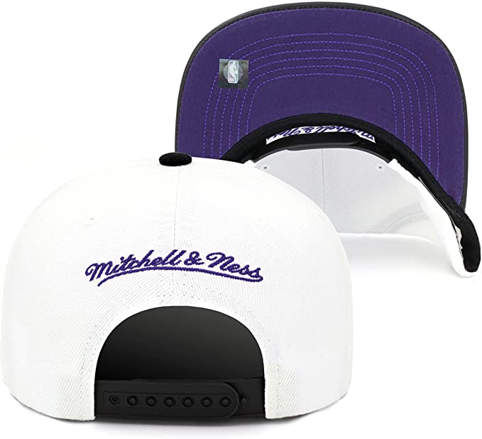 Chicago Bulls Day One Black/ White/ Purple Mitchell & Ness Snapback Hat product image 4, provided for visual reference and