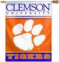 Clemson Tigers 27" x 37" Vertical Flag product image 1, provided for visual reference and product detail review