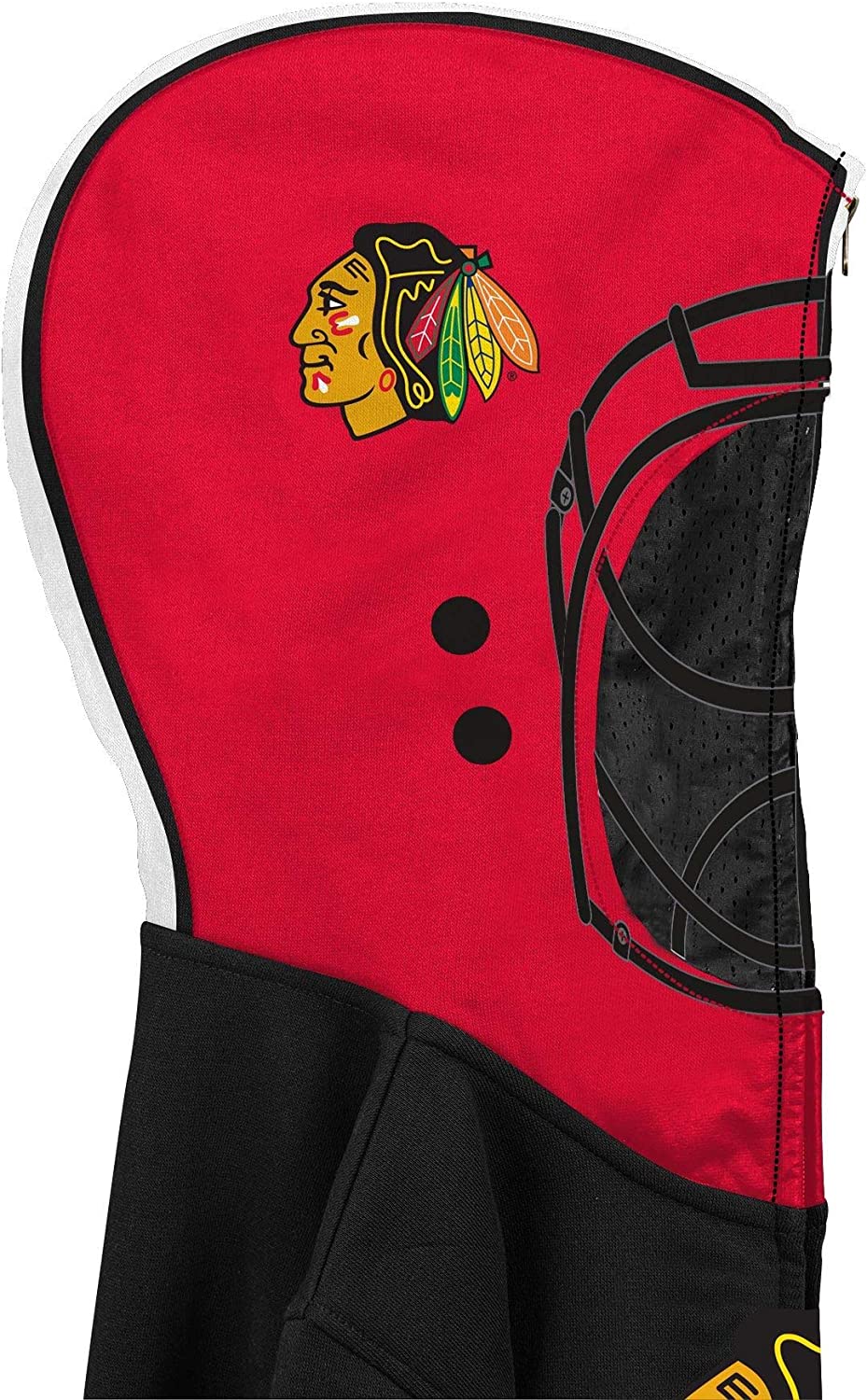 Chicago Blackhawks Youth NHL Reebok "Goalie Mask" Full Zip Sweatshirt product image 3, provided for visual reference and