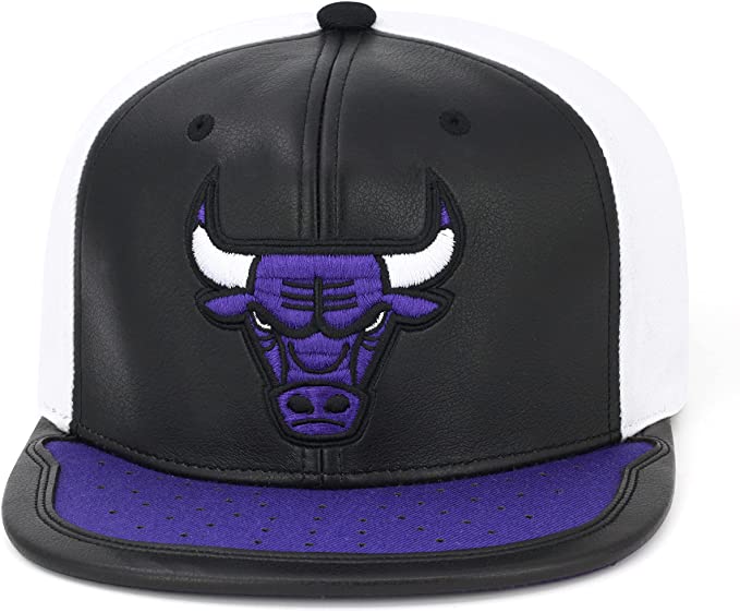 Chicago Bulls Day One Black/ White/ Purple Mitchell & Ness Snapback Hat product image 1, provided for visual reference and
