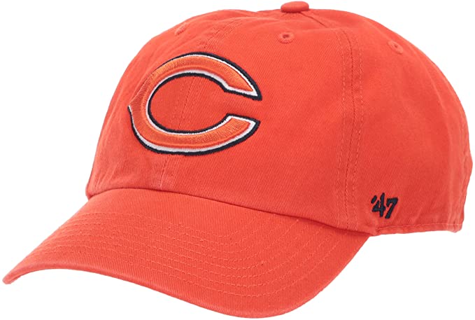 Chicago Bears '47 Orange Primary Logo Clean Up Adjustable Hat for Men product image 1, provided for visual reference and