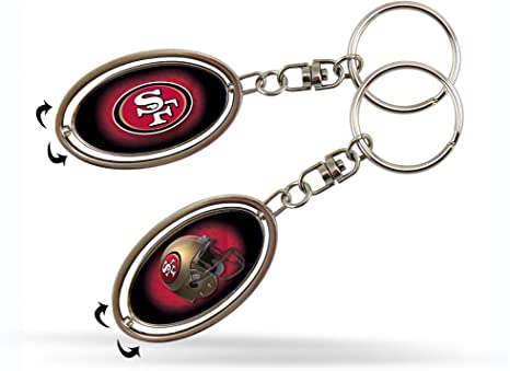 San Francisco 49ers Metal Spinner Keychain product image 1, provided for visual reference and product detail review