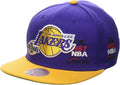 Los Angeles Lakers NBA Patched Up 2 Tone Purple/ Gold Mitchell & Ness Adjustable Snapback Hat for Men product image 1,
