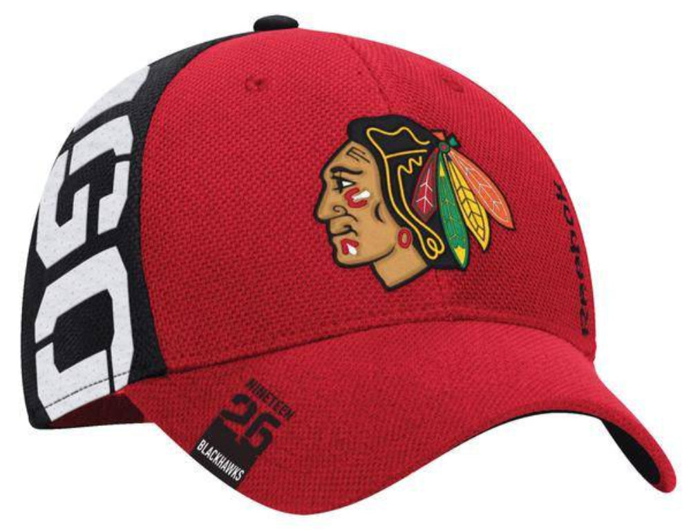 Chicago Blackhawks Youth Draft Structured Flex Fit Hat By Reebok product image 1, provided for visual reference and product